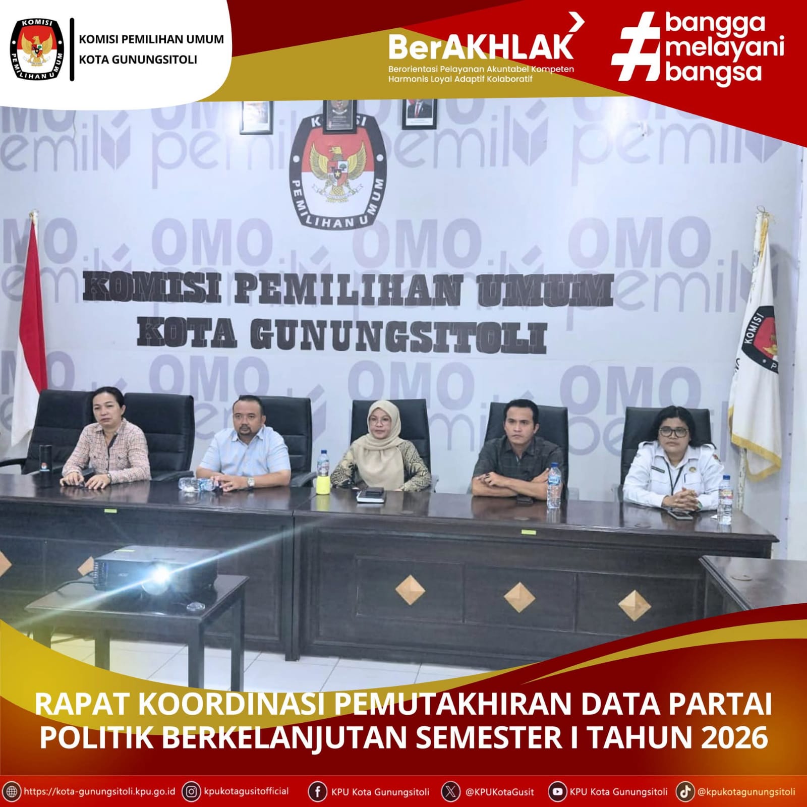KPU Gunungsitoli Ikuti Rakor Strategis, Akurasi Data Parpol dan Bedah Buku Jadi Prioritas