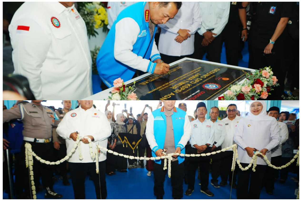 Kapolri Resmikan Gedung DPD KSPSI AGN Jawa Timur, Dorong Jadi Rumah Besar Perjuangan Buruh