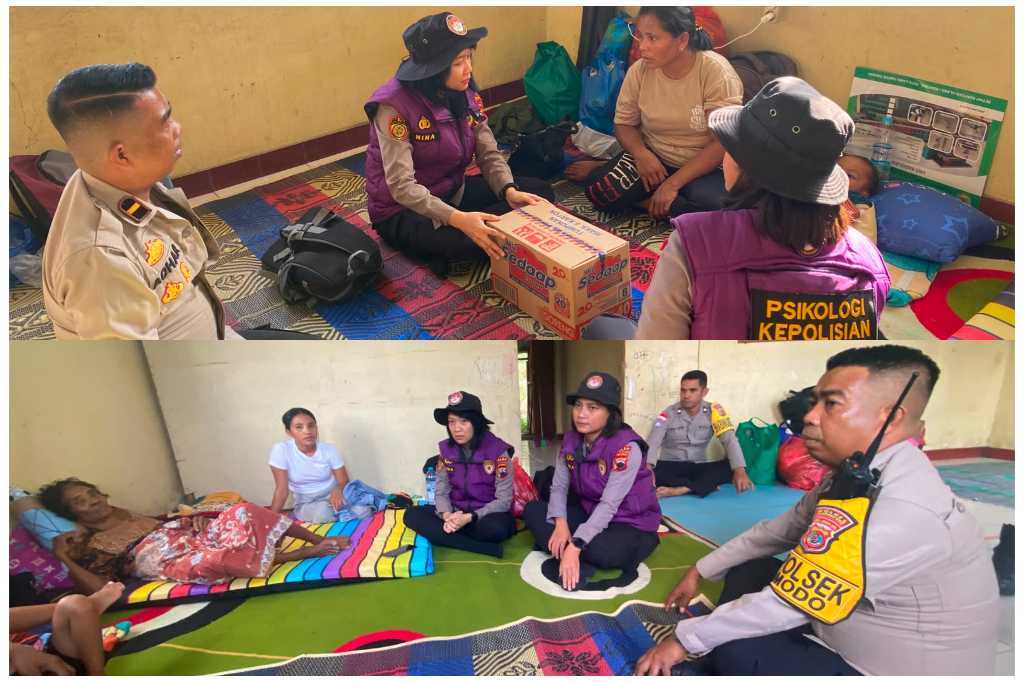 Polri Berikan Konseling dan Trauma Healing bagi Korban Gempa di Manggarai Barat